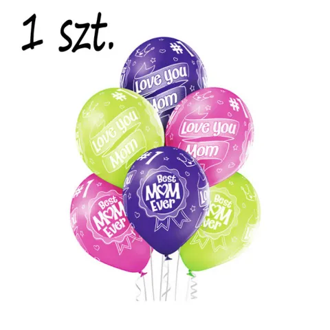 Balony Best Mom Dzień Matki 12" 1 szt.