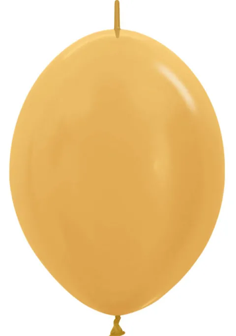 Balony do girland (Link-o-loon) LOL 12 cali Sempertex 50 szt. Metallic Gold