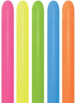 Balony do modelowania 260Q Sempertex 100 szt Mix NEON