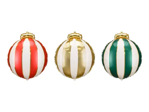 Balony foliowe Bombki, 42x46cm zestaw 3 szt.