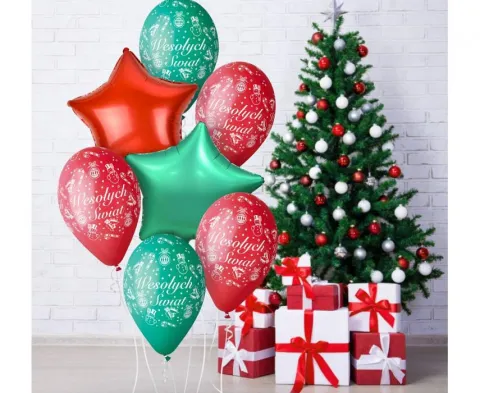 Balony Gemar Wesołych Świąt 12 cali 5 szt