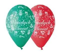 Balony Gemar Wesołych Świąt 12 cali 5 szt