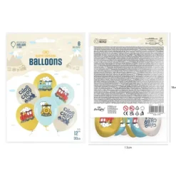 Balony gumowe Ciuchcia 12 cali 6 szt. zestaw