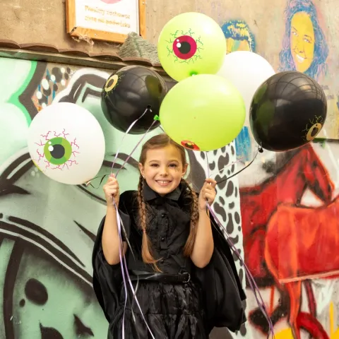 Balony gumowe Halloween Oczy Oko 12 cali zestaw 6 szt.