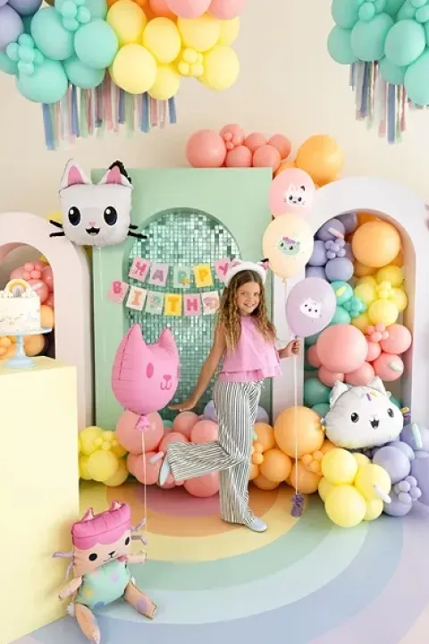 Balony gumowe Koci Domek Gabi zestaw 6 szt.
