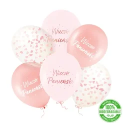 Balony gumowe Wieczór Panieński Rose Gold 12 cali 6 szt.