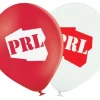 Balony gumowe z nadrukiem PRL - 12 cali biało czerwone MIX - 1 szt.
