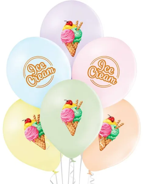 Balony Ice Cream Lody Zestaw 6 szt.