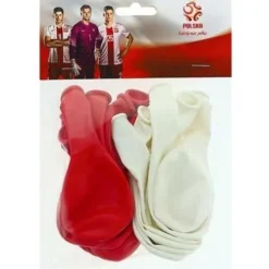 Balony kibica "Biało Czerwoni PZNPN" 10" 10 sztuk