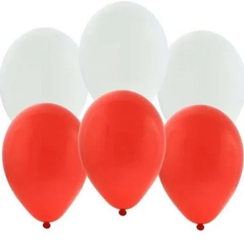 Balony kibica "Biało Czerwoni PZNPN" 10" 10 sztuk