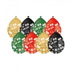 Balony lateksowe Casino 30 cm kolorowe z nadrukiem
