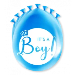 Balony lateksowe It's a boy, chłopiec niebieskie 30 cm 8 szt.