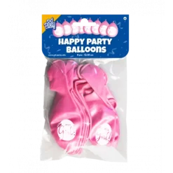 Balony lateksowe It's a girl, dziewczynka różowe 30 cm 8 szt.