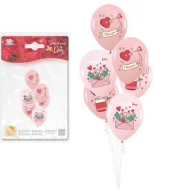 Balony lateksowe na Walentynki "Valentines Day" 6 szt. 12 cali