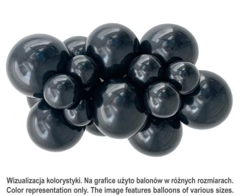 Balony lateksowe TUFTEX 11 cali kolor Black 100 szt.