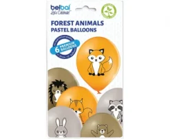 Balony lateksowe zwierzątka leśne Woodland 12 cali 6 szt.