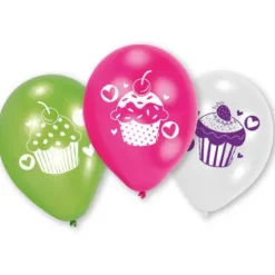 Balony nadruk Babeczki 9 cali 6 szt