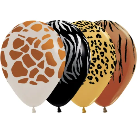 Balony Sempertex Animal Print Zwierzęce Wzory 5'' 50 szt.