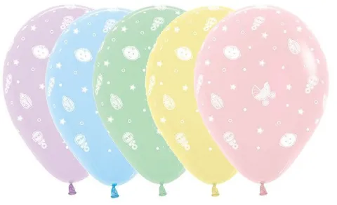 Balony Sempertex Bobas 12'' 50 szt Mix kolorów