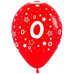 Balony Sempertex Cyfry 12'' 12 szt Mix kolorów