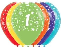 Balony Sempertex Cyfry 12'' 12 szt Mix kolorów