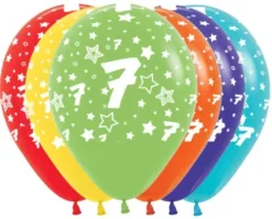 Balony Sempertex Cyfry 12'' 12 szt Mix kolorów