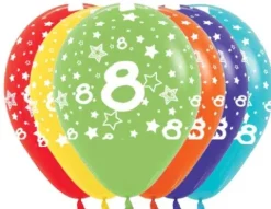 Balony Sempertex Cyfry 12'' 12 szt Mix kolorów