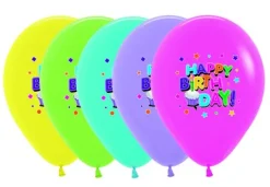 Balony Sempertex Happy Birthday Babeczki 12'' 50 szt Mix kolorów