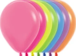 Balony Sempertex Neon 5'' 100 szt Mix kolorów