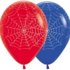 Balony Sempertex Pajęczyna Spiderman 12'' 12 szt Mix