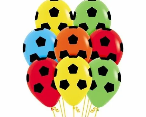 Balony Sempertex Piłka nożna 12'' 12 szt Mix kolorów