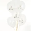 Balony transparentne Gołąbek Komunia Ślub 6 szt.