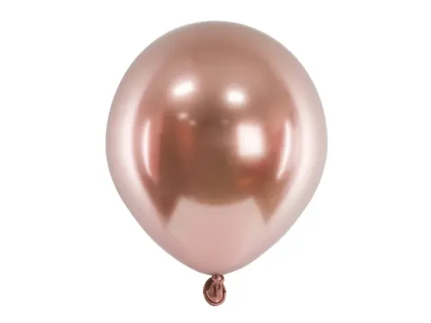 Balony złoty róż Chrome Shiny - Glossy balloons 5 cali 50 szt.