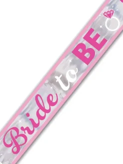 Baner "Bride to be" foliowy różowy 760 cm