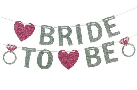 Baner "BRIDE TO BE" panieński