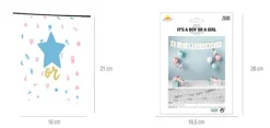 Baner girlanda Boy or Girl BABY SHOWER 220 cm