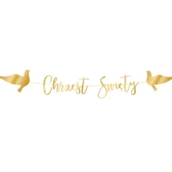 Baner girlanda Chrzest Święty złoty napis 150 cm