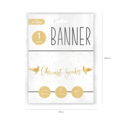 Baner girlanda Chrzest Święty złoty napis 150 cm