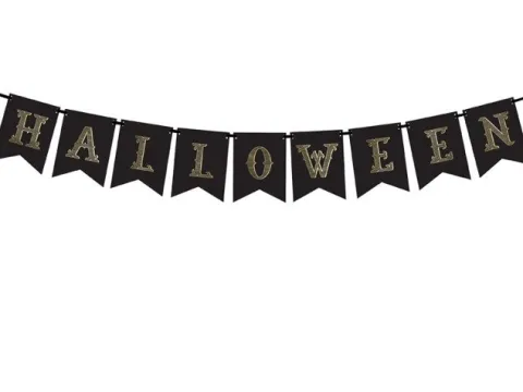 Baner girlanda "Halloween" czarny 20x175cm