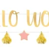 Baner Girlanda Hello World na Baby Shower - Girl