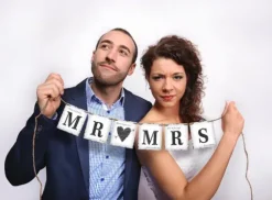 Baner Girlanda ślub wesele "MR MRS" 77 cm