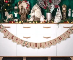 Baner Girlanda świąteczna Merry Christmas flagi