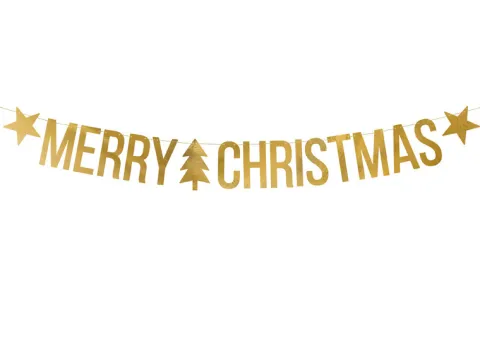 Baner Girlanda świąteczna Merry Christmas 150 cm