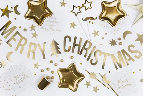 Baner Girlanda świąteczna Merry Christmas 150 cm