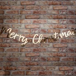 Baner "Merry Christmas" ZŁOTY metalizowany 200 cm