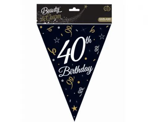 Baner urodzinowy flagi 40 URODZINY 270 cm