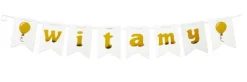 Baner girlanda papierowa WITAMY 100 cm