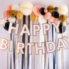 Baner girlanda urodzinowa "Happy Birthday" złota 220 cm