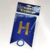 Baner urodzinowy girlanda granatowa "Happy Birthday" Złote litery 180 cm