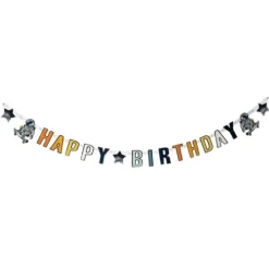 Baner urodzinowy girlanda Happy Birthday kosmos 250 cm